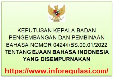 Ejaan Bahasa Indonesia yang Disempurnakan (EYD) versi Tahun 2022