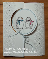 Winter Card made with Stampin'UP!'s Delicate Designs embossing folders.