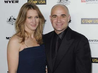 Andre Agassi with Wife