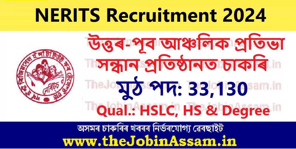 North East Regional Institute For Talent Search (NERITS) Recruitment