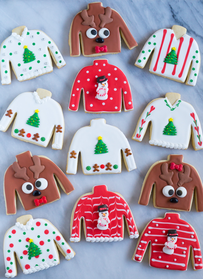 easy to make ugly christmas sweater cookies