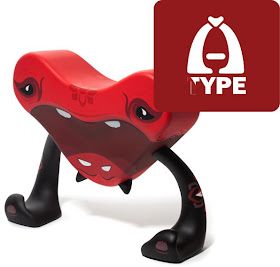 mphlabs - A-Type Vinyl Figure Rai Red Colorway by Andrew Bell