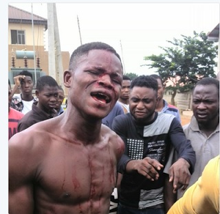 See What Students Did To A Thief Who Stole Phone During Protest.(Photos)