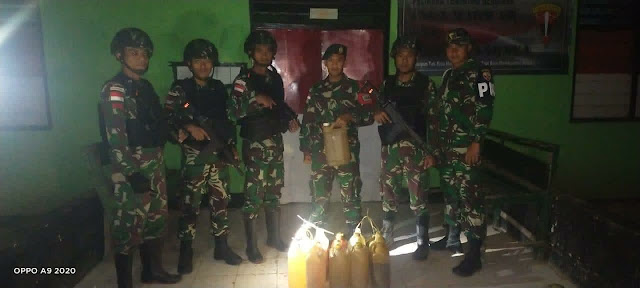 Satgas Pamtas RI-RDTL Yonarmed 6/3 Kostrad Kembali Gagalkan Usaha Penyelundupan Barang Ilegal