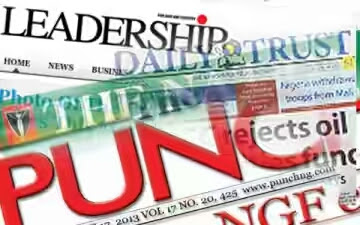 Nigerian Newspapers: 10 things you need to know this Sunday morning