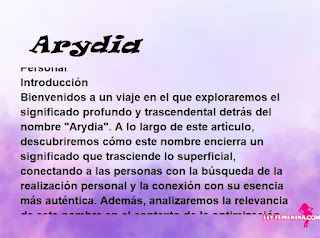 significado del nombre Arydia