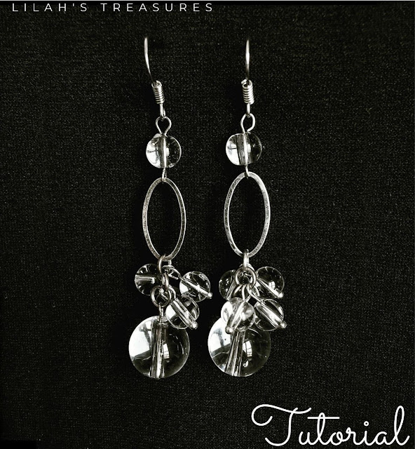 clear cluster earrings