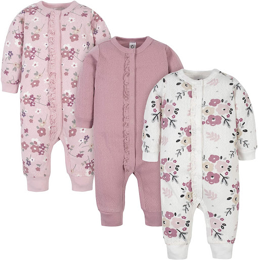 Floral Organic Cotton Preemie Baby Girl Clothes