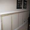 Fake Chair Rail - Life and Other Shenanigans: Painting in a Faux Chair Rail - 8 ft, 4 ft, & 6 1/2 ft lengths.