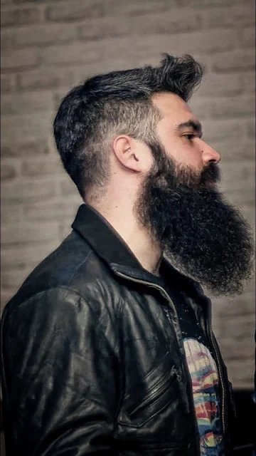 Long beard side view