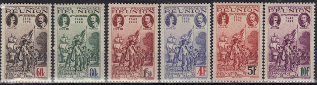 Réunion - 1943 - 300th Ann. of French settlement