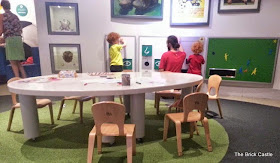 The National Football Museum at Urbis, Manchester under 5's room for relaxing and playing games on wall