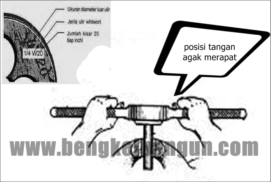 Membuat Baud Ulir  Luar Bengkel Bangun