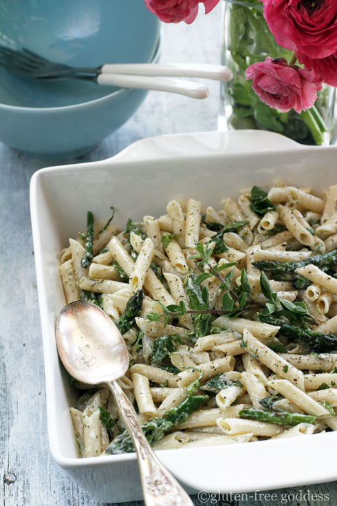 Lemon Infused Pasta Salad with Fresh Herbs and Grilled Asparagus