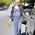 Malin Akerman in a cropped black cardigan that I must have! 