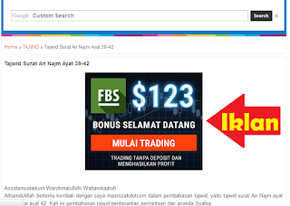 tempat dan ukuran iklan adsense yang menguntungkan