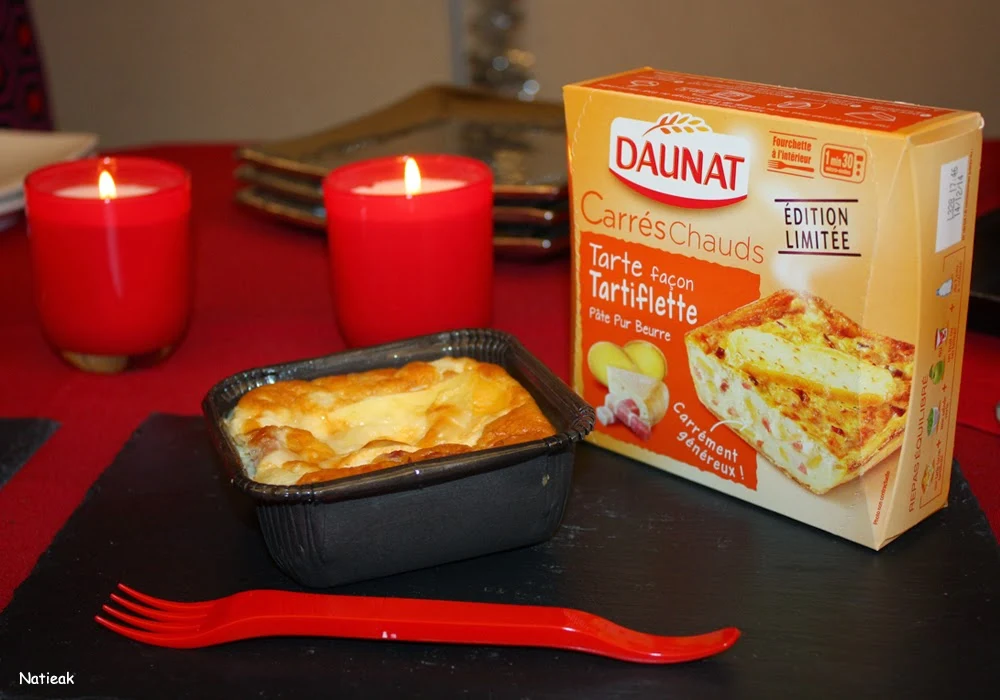 tarte façon tartiflette Les carrés chauds de Daunat