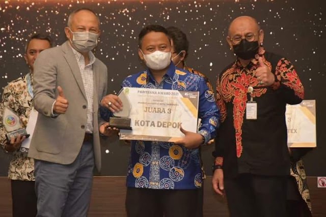 Kota Depok Raih Penghargaan Paritrana Award 2022