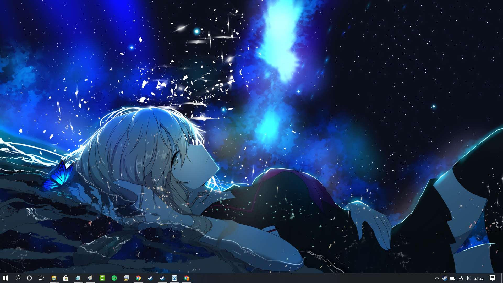 Anime Cute Girl In Water Live Wallpaper