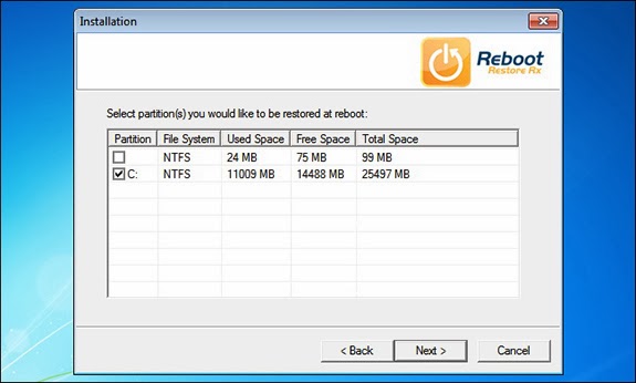 برنامج Reboot Restore Rx