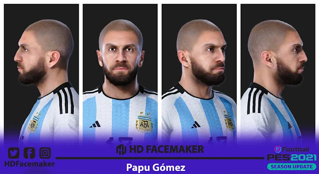 Papu Gómez Face For eFootball PES 2021
