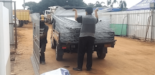 muatan pagar brc pakai mobil pick up