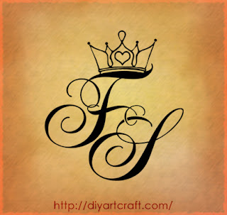 royal-crown tattoo letters FS