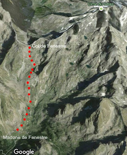 Image of trail from Madone de Fenestre to Col de Fenestre
