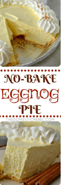 No-Bake Eggnog Cream Pie