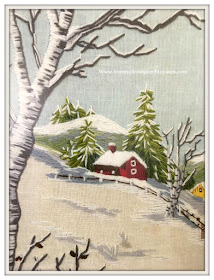 French Country Farmhouse-Vintage-Crewel-Winterscape-From My Front Porch To Yours