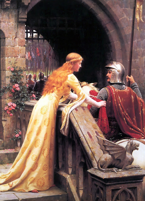 Edmund Blair Leighton,godspeed,Medieval painting