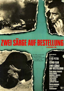 ZWEI SÄRGE AUF BESTELLUNG. Alemania. Cartel. A CADA UNO LO SUYO. A ciascuno il suo. 1966. Italia. Dirección: Elio Petri.Reparto: Gian Maria Volonté, Irene Papas, Gabriele Ferzetti, Salvo Randone, Luigi Pistilli, Laura Nucci, Mario Scaccia, Luciana Scalise, Leopoldo Trieste.