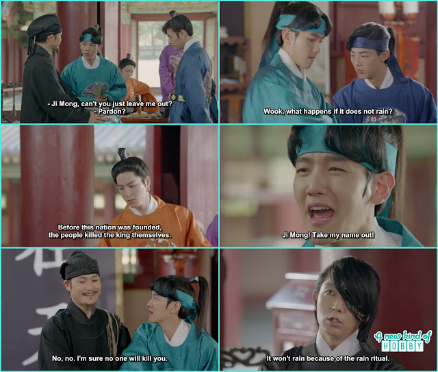 prince give their name tags for the rain ritual 10 th prince all scard by himself  - Moon Lover Scarlet Heart Ryeo - Episode 8 - Review