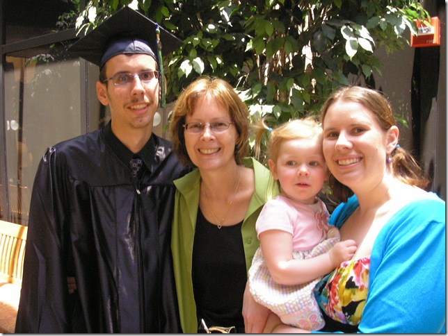 Uncle Robert, Oma, Kaitlyn (2 years) and Cyndi at Robert's graduation from UWF