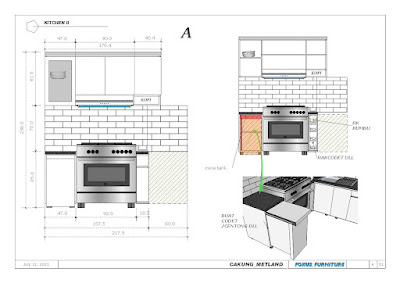 ukuran kitchenset hpl desain