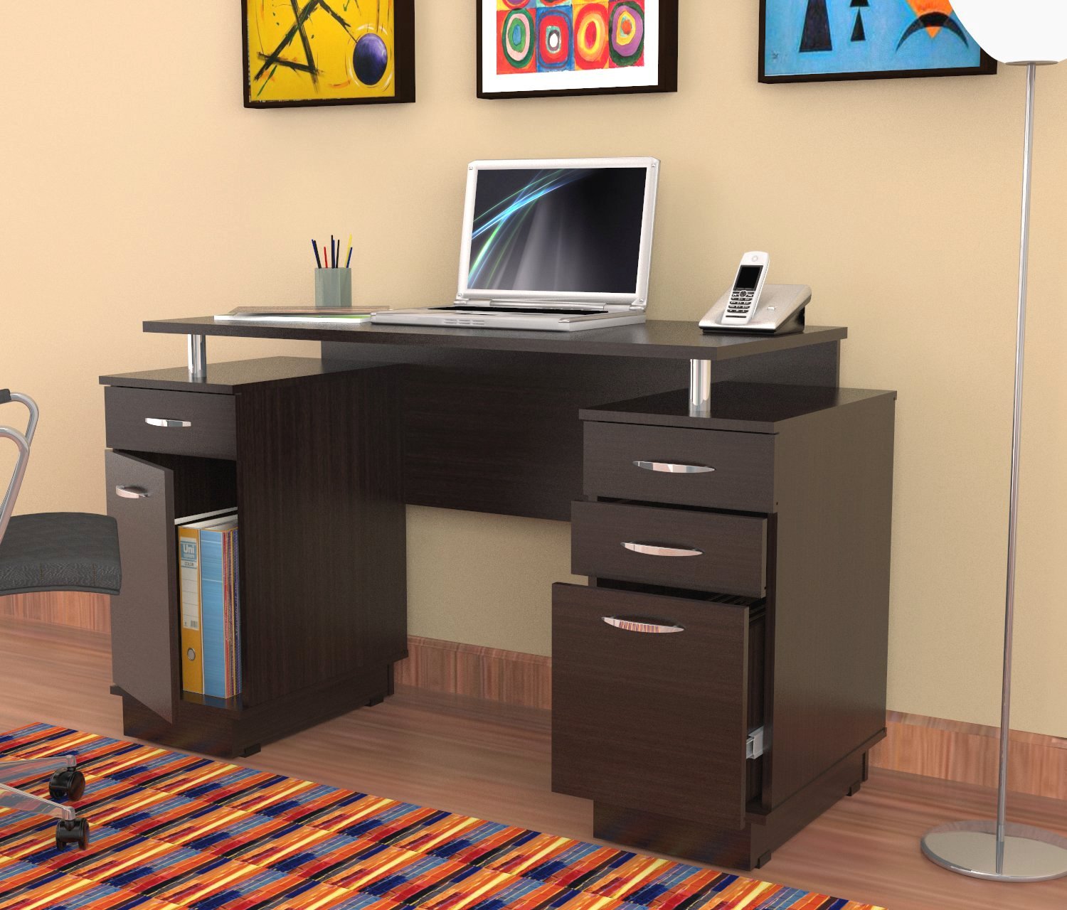 Total Fab: Desks with File Cabinet Drawer for Small Home 