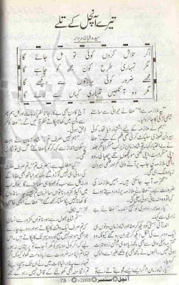 Tere aanchal ke talay novel by Syeda Shabana Sardar pdf
