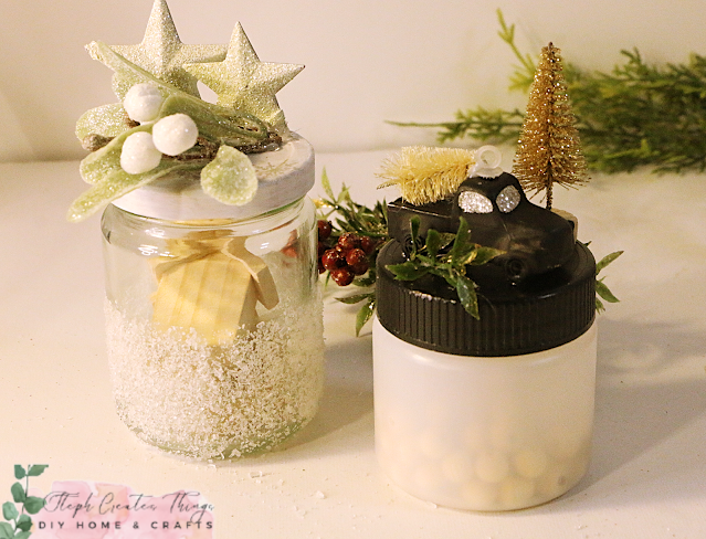 Holiday decorated jars