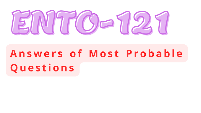  (ENTO-121)solved Question paper