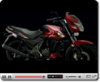 Screenshot of the Video of the 125 cc TVS Flame