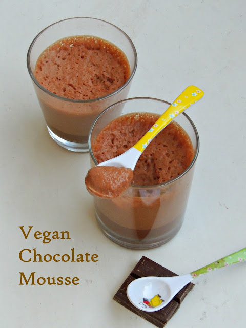 Aquafaba Chocolate Mousse, Vegan dark chocolate mousse