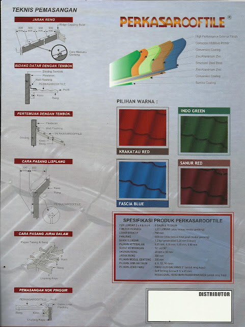 harga genteng metal perkasa rooftile