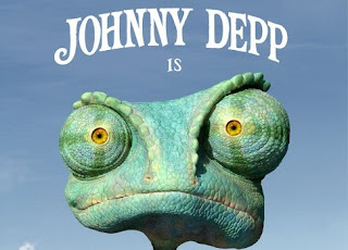 Johnny Depp is Rango animated movie poster