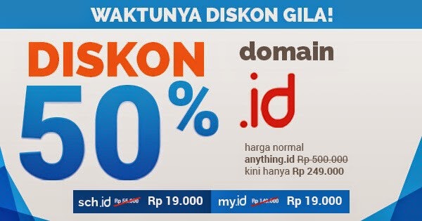 Promo Domain .ID! .my.id dan .sch.id