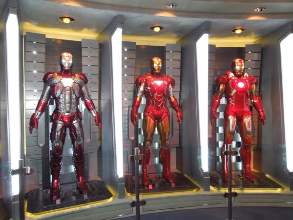 Iron Man armors Tomorrowland exhibit