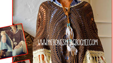 Cómo tejer Poncho Crochet con Cuadros Calados / Video Tutorial