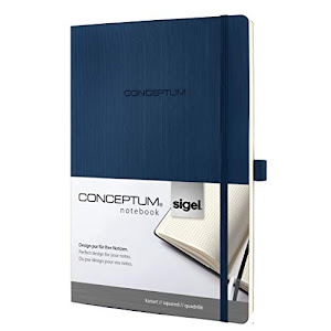 SIGEL CO316 Notizbuch groß, kariert, Softcover, dunkelblau, 194 Seiten, Conceptum - weitere Farben