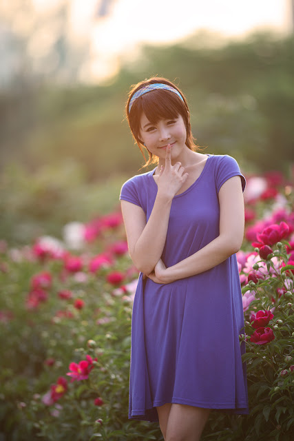 6 kim Ji Min in Blue-very cute asian girl-girlcute4u.blogspot.com