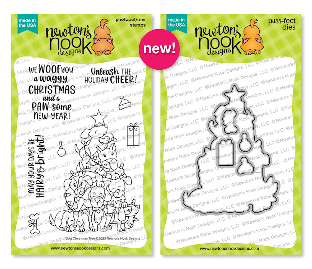Dog Christmas Tree Stamp Set by Newton's Nook Designs