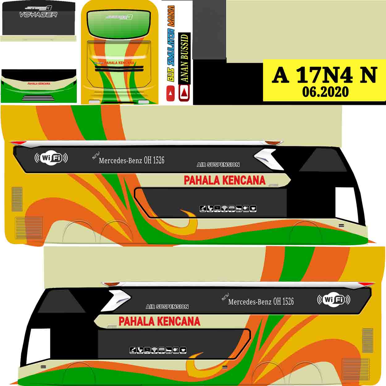 livery bussid pahala kencana double decker